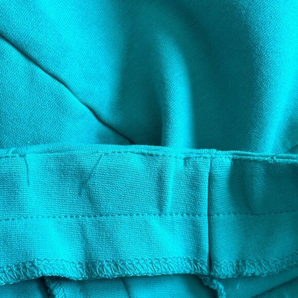 Women's L Zara Collection Cotton Blend Shorts SeaForm Green Zippers High Rise - Picture 10 of 11